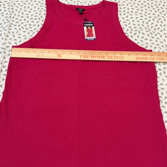Express Ribbed Tank Top - Raspberry XXL NWT - Picture 4 of 7